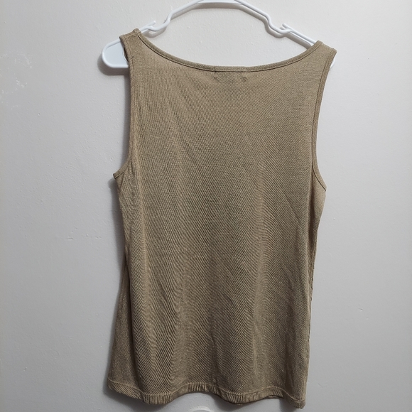 Lauren Ralph gold top - Picture 3 of 4